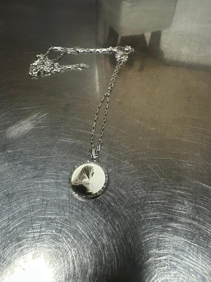 PINGENTE DIAMANTADO COM FOTOGRAVAÇÃO E FRASE – CORRENTE CARTIER 60cm